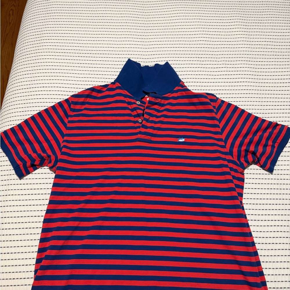 Southern Tide Classic Red and Blue Polo